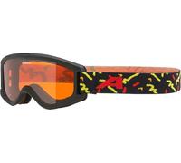 ALPINA CARVY 2.0 - Masque de ski anti-buée, extrêmement robuste et incassable, avec protection UV à 100%, ajustement extra petit pour enfants, black multi matt