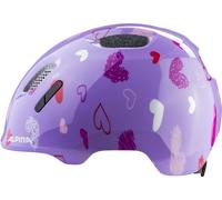 ALPINA XIMO 2 - Casque de vélo léger et sûr pour Enfants avec LED optionnel - Purple Hearts Gloss - 47-51