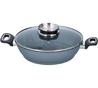 alpina Casserole - Ø 28 cm - Avec couvercle en verre - Revêtement anti-adhésif - Tous feux - Aluminium/Verre