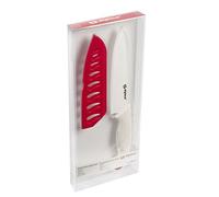 Alpina CE2601007 Couteau de chef 28cm & son étui, Céramique, Blanc, 28 cm