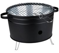 Alpina Charcoal Table Grill - Barbecue compact pour jardin et camping - 32 cm - Noir