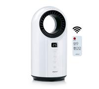 Alpina Chauffage électrique et ventilateur 1500W – Minuterie, Télécommande, Oscillation – Blanc