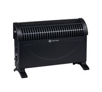 alpina Chauffage d'Appoint électrique 1500W - Radiateur Soufflant - Thermostat réglable et 3 Niveaux de Puissance - Chauffage jusqu'à 10 m² - 50 x 18 x 33 cm - Noir