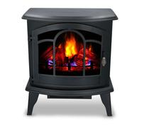 alpina Cheminée Electrique Vicenza - Cheminee Decorative 2000W - Cheminée Électrique avec Effet Flame, Chauffage, Telecommande et Minuterie - Autoportante - Noir