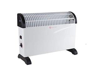 alpina Chauffage Électrique à Convection CHYO2 Radiateur Électrique 2000W - avec Thermostat Réglable et Fonction Turbo - Pièces jusqu'à 15m2 - Protection Surchauffe - Blanc