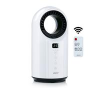 alpina Chauffage Électrique et Ventilateur 1500 W - Chauffage Soufflant en céramique avec Minuterie et Télécommande - Chauffage Oscillant avec Fonction de Refroidissement et de Chauffage - 18 x 18 x 3