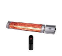 Alpina Chauffage Extérieur Terrasse 2000w - Radiateur Électrique Infrarouge Avec Télécommande - Chauffage Infrarouge - Montage Plafond Ou Mural - Étanche Ip55 - 67,5 X 10,5 X 7 Cm Gris
