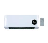 Alpina Chauffage mural PTC 1000-2000 W – céramique, télécommande, minuterie – Blanc