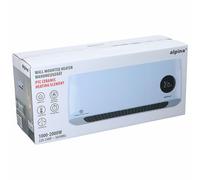 Alpina Chauffage mural PTC 1000-2000 W – céramique, télécommande, minuterie – Blanc