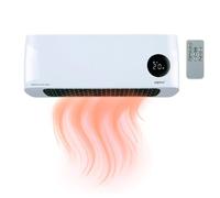 Alpina Chauffage mural PTC 1000-2000 W – céramique, télécommande, minuterie – Blanc