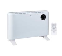 Alpina Chauffage ventilateur électrique 2000W - Radiateur électrique à convecteur - Radiateur radiant avec thermostat réglable et 3 niveaux de chaleur - autoportant ou mural - blanc