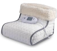 alpina Chauffe-pieds électrique - housse intérieure lavable - protection contre la surchauffe - 3 niveaux - blanc