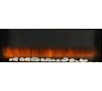 Alpina Cheminée électrique avec Effet feu - Panneau Mural - 1800-2000 W - Télécommande, Noir, 12x94x48