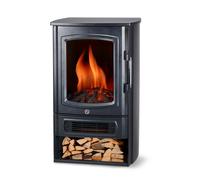 alpina Cheminée électrique avec chauffage Helsinki ND183 - Cheminée électrique avec effet de flamme LED - Thermostat réglable 1000 W - 2000 W - Câble d'alimentation de 1,5 m - Métal - Noir