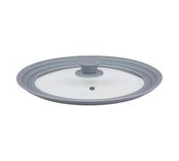 alpina Couvercle Casserole 24cm/26cm/28 cm - Couvercle Poele Silicone - Anti Projection Verre - Compatible Lave-Vaisselle
