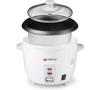 Alpina Cuiseur à riz - 0,6 l - 300 W - Avec témoin de cuisson et de chaleur - Blanc