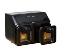 Alpina Friteuse sans huile double compartiment 8L – Écran digital, minuterie, 8 programmes