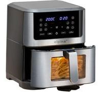 alpina Airfryer XXL Fritseuse Sans Huile 8L - Température Réglable 80-200°C - Minuterie 120 Min - 1800W - Affichage Numérique - Argent