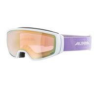 Alpina - Double Jack Mirror Photochromic S2-4 (VLT 23-6%) - Masque de ski - white lilac / gold mirror