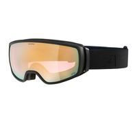 Alpina - Double Jack QV Mirror Photo. S2-4 (VLT 23-6%) - Masque de ski - black matt / mirror gold