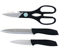 Alpina Ensemble de couteau de cuisine et de paire de ciseaux - 3 pièces