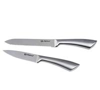 alpina Ensemble de Couteaux en Bloc de Bois - 22 Pièces, Argenté