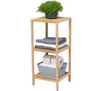 alpina Étagère de salle de bain 3 étagères - 33 x 32 x 77,5 CM - Meuble de salle de bain - Étagère bois bambou