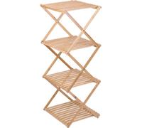 Alpina Etagère de salle de bain en bambou - 40x33.5x93.5cm - 4 niveaux