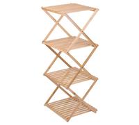 Alpina Etagère de salle de bain en bambou - 40x33.5x93.5cm - 4 niveaux