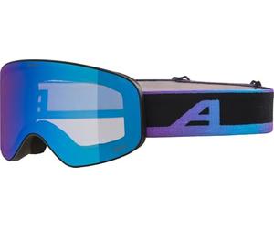ALPINA FERNIE Q-LITE Lunettes de ski à effet miroir pour enfants, verres OTG polarisés et améliorant le contraste, idéales pour porteurs de lunettes, avec protection UV 100% - Noir huile mate