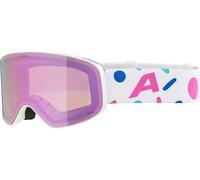 Alpina - Kid's Fernie Q-Lite Mirror S2 (VLT 24%) - Masque de ski - white / confetti matt / rose mirror