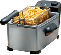 alpina Friteuse 3 litres - Température réglable - Friteuse avec panier amovible - 2000 W - 323 x 205 x 189 mm - Argent
