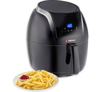 alpina Friteuse à air chaud 230V - Airfryer 5 litres Friteuse à air chaud avec écran tactile numérique - Friteuse pour 7-8 personnes - Four avec absorption de graisse réduite de 80 % - Noir