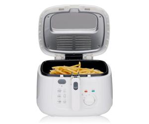 alpina Friteuse - Friteuse - 1800 Watt - 2,5 Litre - Jusqu'à 190ºC - Blanc