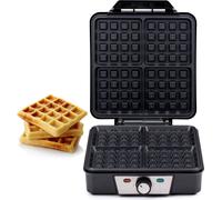 alpina Gaufrier pour gaufres belges Revêtement antiadhésif 4 gaufres 1200W