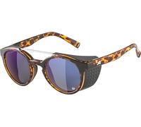ALPINA GLACE P - Lunettes de soleil avec protection UV 100 % pour adultes - Polarisées, miroir et anti-chocs - Havana Gloss - Taille unique