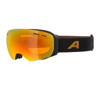 Alpina - Granby Q-Lite Mirror S2 (VLT 28%) - Masque de ski - black / gold matt / mirror red