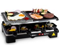 alpina Gril électrique WJK202A - 1200W, Raclette 8 personnes - 8 poêlons, 8 spatules - anti-adhésif