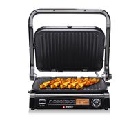 Grill électrique Multi fonction Panini Viande 2100W Minuterie 8 réglages Cuisson intelligente