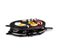 Alpina Appareil à raclette 871125218240 – 8 poêlons, 1200W, antiadhésif, voyant lumineux noir