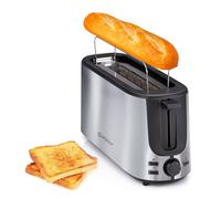 alpina Toaster - Grille Pain 7 Niveaux de Brunissage à Fente Longue - Pain Grillé Fonction de Décongélation - Toaster Grille Pain Pieds Antidérapants - deux Fentes à Pain et Grille-Pain