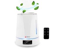 alpina Humidificateur d'air 4L Aroma Diffuser avec minuterie - Purificateur d'air ambiant 25W pour l'aromathérapie - pièces de 15 à 30m² - avec télécommande - écran LED - blanc