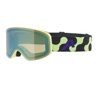 Alpina - Kid's Fernie Q-Lite Mirror S2 (VLT 30%) - Masque de ski - sunny / lime matt / green mirror