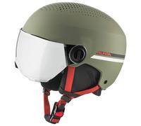 Alpina - Kid's Zupo Visor Q-Lite Mirror S2 - Casque de ski - 51-55 cm - olive / red matt