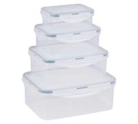 alpina Lot de 4 boîtes de conservation avec couvercle - Boîtes de conservation avec couvercles pour Meal Prep - Vaisselle pour micro-ondes pour congélateur et lave-vaisselle - 315, 720, 1340, 2200 ml