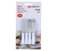 Alpina Lot de 4 couteaux à beurre - 10 cm