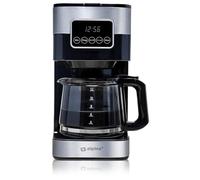 alpina Machine à Café - Cafetière Filtre 1,5L / 12 Tasses Cafe - Coffee Machine avec Affichage Numérique, Minuteur et Plaque Chauffante - Intensité du Café Réglable - Noir