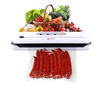 alpina Machine d'Emballage - Scelleur sous Vide - pour Aliments - avec Cordon et Rouleau de Plastique - 5 Fois Plus Longtemps Frais - Coupe Intégrée - Blanc