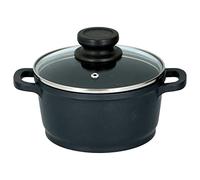 alpina Marmite - Ø16 cm - 1,3 l - Poêle - Cocotte - Tous Feux - avec Couvercle - Passe au Lave-Vaisselle - Noir
