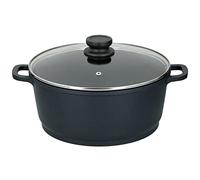 alpina Marmite - Ø20 cm - 2,3 L - Poêle - Cocotte - Tous Feux - avec Couvercle - Passe au Lave-Vaisselle - Noir